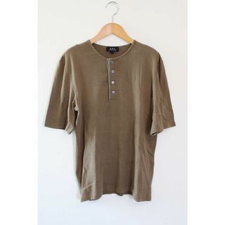 【値下げ】●A.P.C./アー・ペー・セー●半袖ヘンリーネックTシャツ/半袖 ブラウン/茶 メンズ 1 【中古】春夏秋冬 915032(Tシャツ/カットソー(半袖/袖なし))