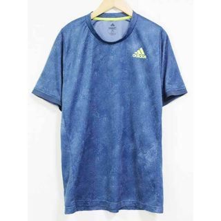 アディダス(adidas)の【値下げ】☆adidas/アディダス☆トレーニングウェア/ワンポイント/スポーツ/半袖 ブルー/青 メンズ【中古】春夏秋冬 422032(Tシャツ/カットソー(半袖/袖なし))