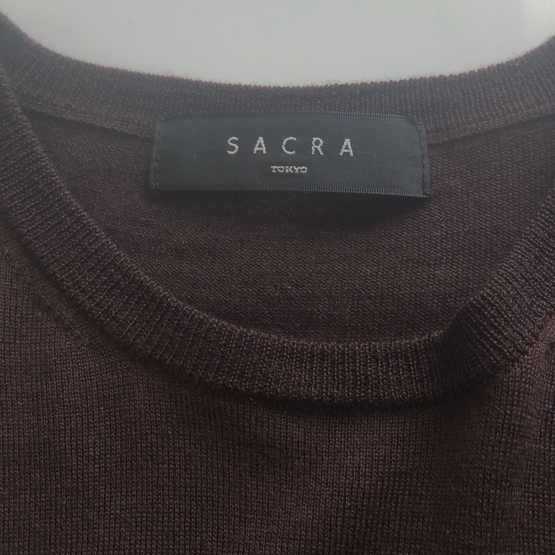 SACRA(サクラ)のSACRA  袖フリルニット　セオリー　エリン レディースのトップス(ニット/セーター)の商品写真