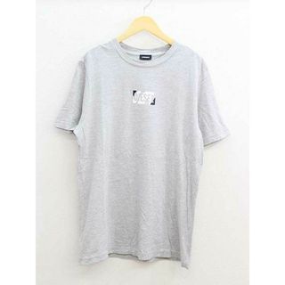 ディーゼル(DIESEL)の【値下げ】◇DIESEL/ディーゼル◇ロゴプリントTシャツ/バックプリント/カットソー/半袖 グレー/灰色 メンズ S【中古】春夏秋冬 619022(Tシャツ/カットソー(半袖/袖なし))