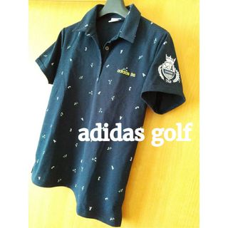 アディダス(adidas)のadidas golf★ゴルフ柄かわいいネイビーポロシャツレディース女性(ウエア)