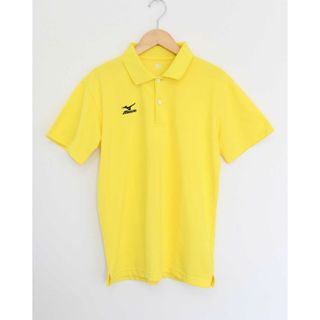 ミズノ(MIZUNO)の●mizuno/ミズノ●トレーニングポロシャツ/半袖 イエロー/黄色 メンズ S 【中古】春夏秋冬  103042(ポロシャツ)