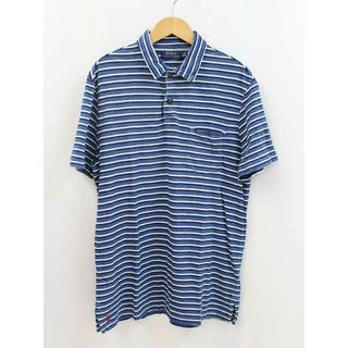 ラルフローレン(Ralph Lauren)の【値下げ】★POLO RALPH LAUREN/ポロラルフローレン★ボーダーポロシャツ/カジュアル/おしゃれ/半袖 ブルー/青色 メンズ M【中古】 夏 317012(ポロシャツ)