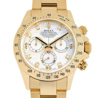 ロレックス(ROLEX)のロレックス コスモグラフ デイトナ 8Pダイヤ 116528NG ホワイトシェル D番 メンズ 中古 腕時計(腕時計(アナログ))