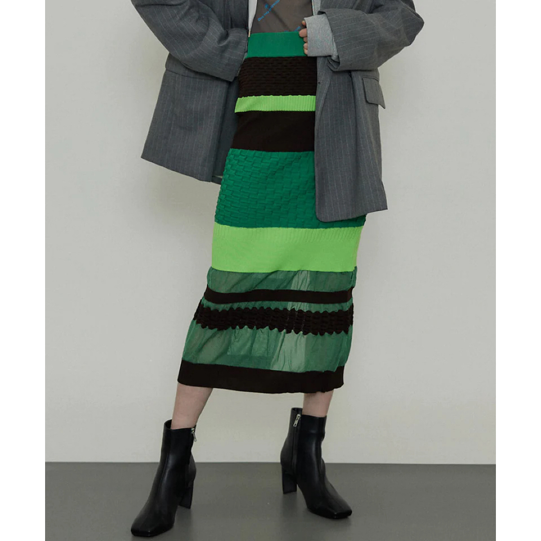 MAISON SPECIAL(メゾンスペシャル)の【maison special】Border Knit Tight Skirt レディースのスカート(ロングスカート)の商品写真