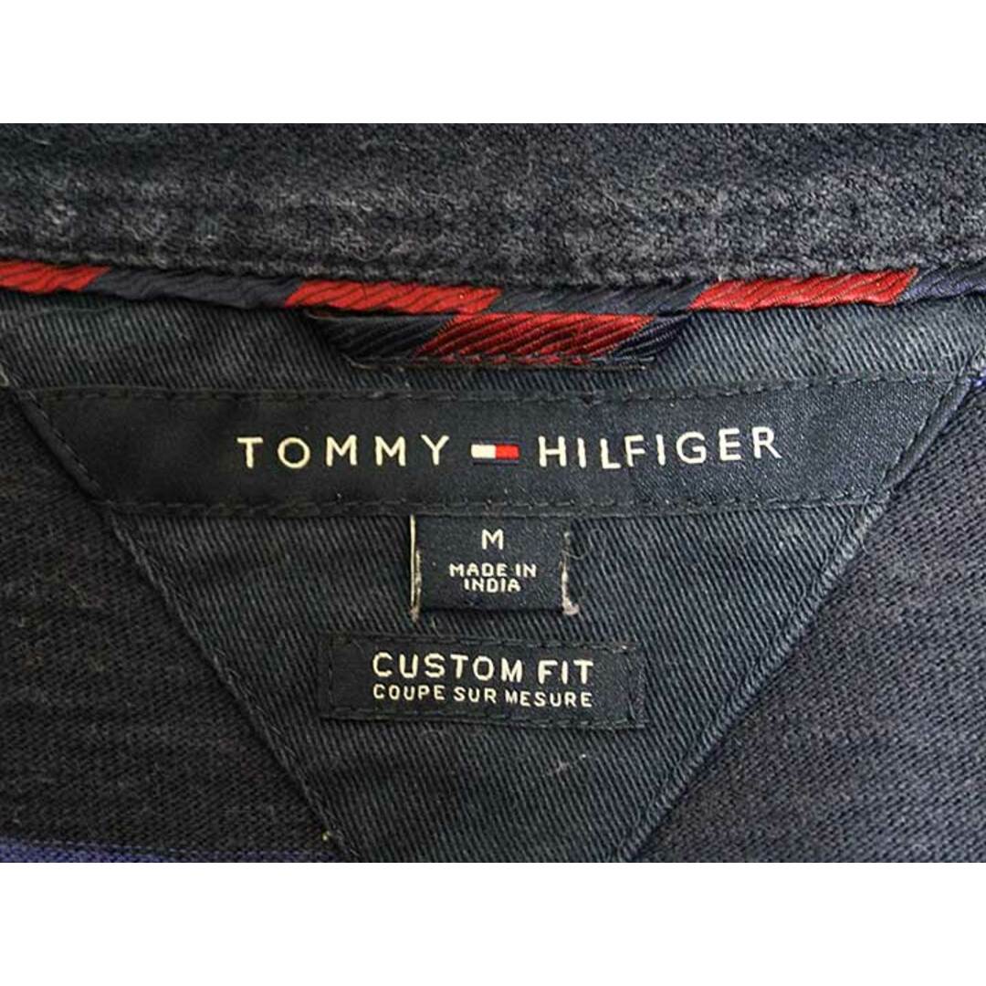 TOMMY HILFIGER(トミーヒルフィガー)の【値下げ】☆TOMMY HILFIGER/トミーヒルフィガー☆ボーダーラガーシャツ/カジュアル/長袖 ブルー/青 メンズ M【中古】春秋 821132 メンズのトップス(ポロシャツ)の商品写真