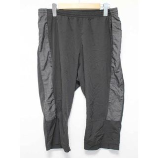 【値下げ】△adidas/アディダス△リフレクト3/4丈パンツ/膝下丈/無地　ブラック/黒　メンズ　XO　【中古】　春夏秋冬 625032