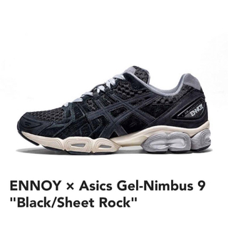 ennoy×asics Gel-Nimbus9 black/sheet rock(スニーカー)