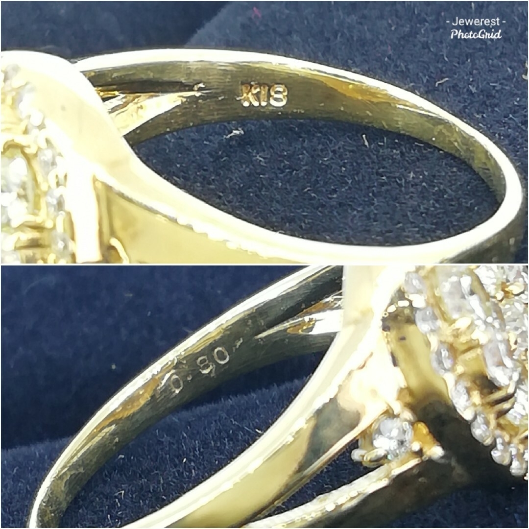 K18◯ダイヤ0.80ct✨付き◯まんまる✨綺麗✨かわいい✨キラキラリング✨ メンズのアクセサリー(リング(指輪))の商品写真