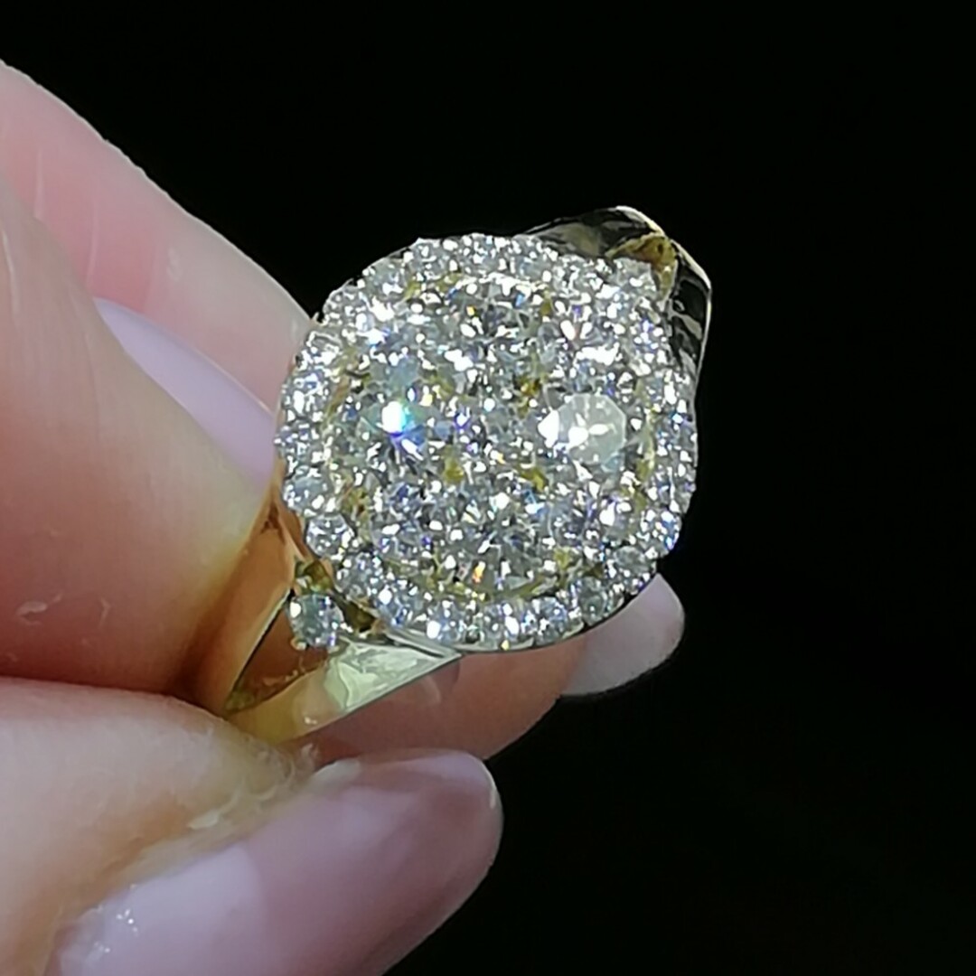 K18◯ダイヤ0.80ct✨付き◯まんまる✨綺麗✨かわいい✨キラキラリング✨ メンズのアクセサリー(リング(指輪))の商品写真