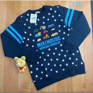 mikihouse - ★ミキハウス★豪華なトレーナー★車のワッペン150★バックプリント★星柄★日本製