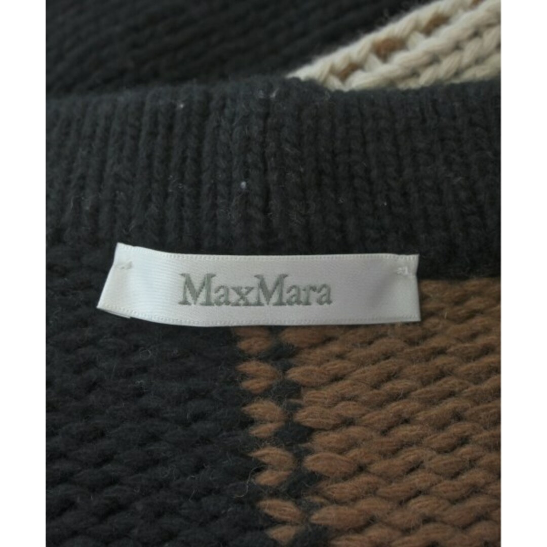 Max Mara(マックスマーラ)のMax Mara マックスマーラ カーディガン M 茶x黒等 【古着】【中古】 レディースのトップス(カーディガン)の商品写真