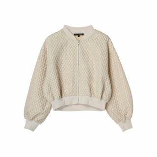 グリーンパークス(green parks)の【アイボリー】SUGAR SPOON エンボスチェックブルゾン 24SS/レディース/春/ショート丈(その他)