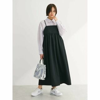 グリーンパークス(green parks)の【ブラック】ELENCARE DUE サス付ジャンスカ 24SS/ジャンパースカート/ロング丈(ロングワンピース/マキシワンピース)