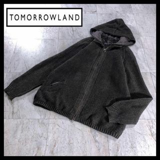 TOMORROWLAND - トゥモローランド 2way リネン メッシュ ドライバーズニット パーカー 茶色