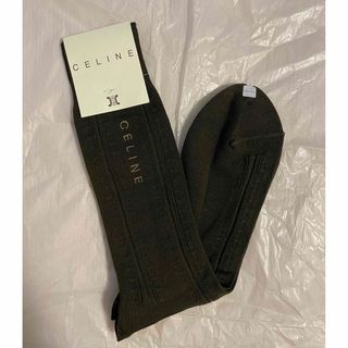 セリーヌ(celine)の新品 未使用 セリーヌ CELINE メンズ ソックス 25-26㎝ カーキ系(ソックス)