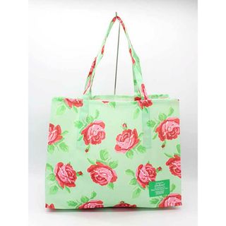 キャスキッドソン(Cath Kidston)の★Cath Kidston×TESCO/キャスキッドソン×テスコ★エコバッグ/トートバッグ/カジュアル/シンプル/バッグ/鞄 グリーン×レッド/緑×赤 レディース【中古】春夏秋冬 031042(トートバッグ)