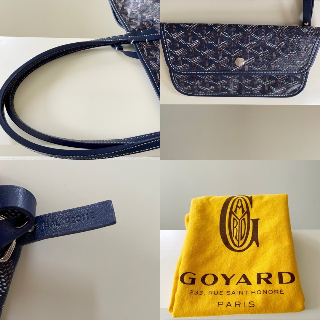 GOYARD(ゴヤール)のGOYARD サンルイPM ネイビー  美品　本物　トートバッグ　ゴヤール  紺 レディースのバッグ(トートバッグ)の商品写真