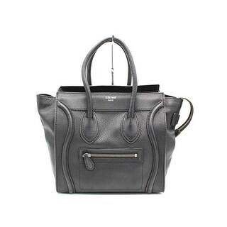 セリーヌ(celine)の【新入荷】★CELINE/セリーヌ★S-AT-0162/ラゲージマイクロレザートートバッグ/上品/おしゃれ/バッグ/鞄 ブラック/黒 レディース【中古】春夏秋冬 222042(その他)