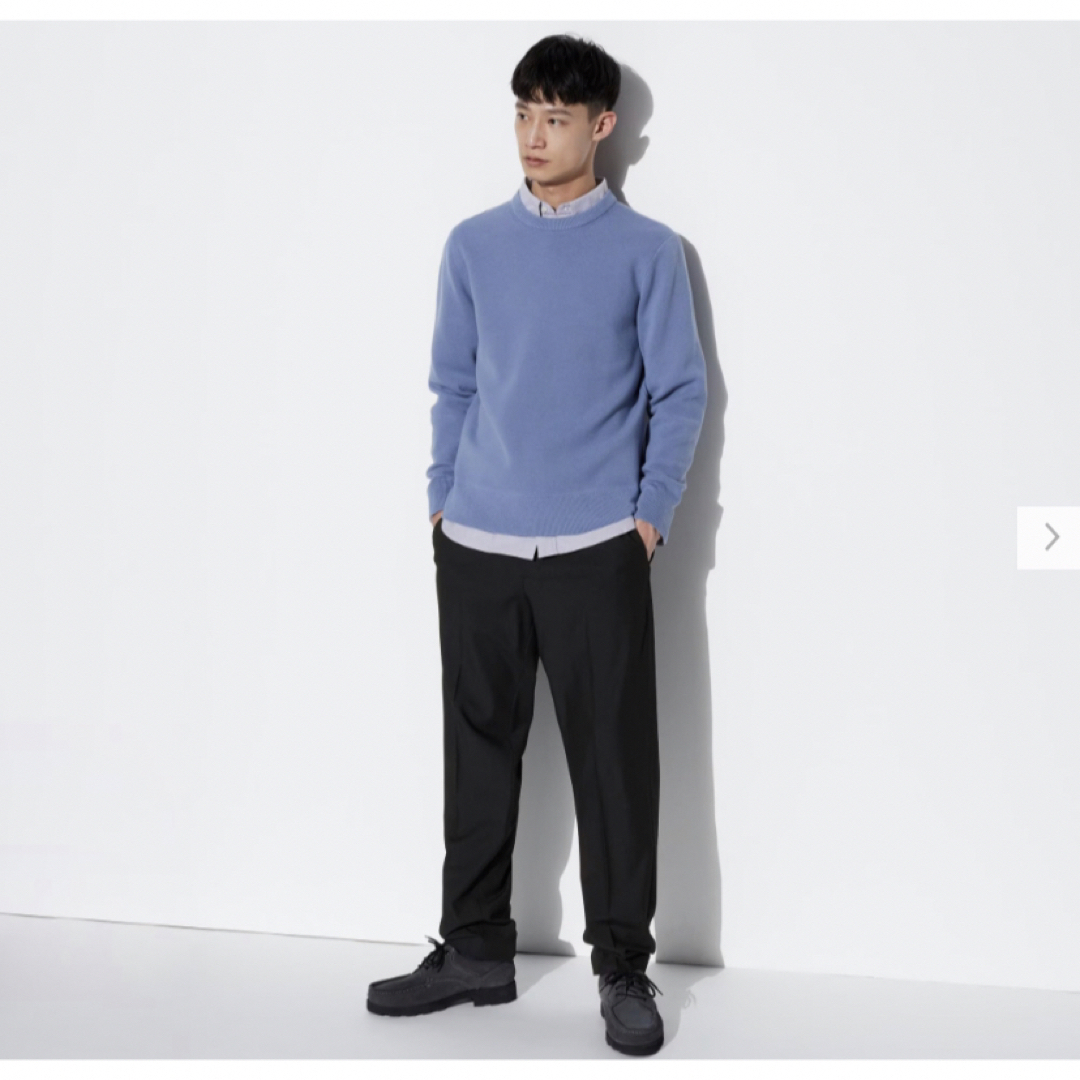 UNIQLO(ユニクロ)のユニクロ　スマートアンクルパンツ　丈長め　ブラック　ストレッチ　スラックス　m メンズのパンツ(スラックス)の商品写真