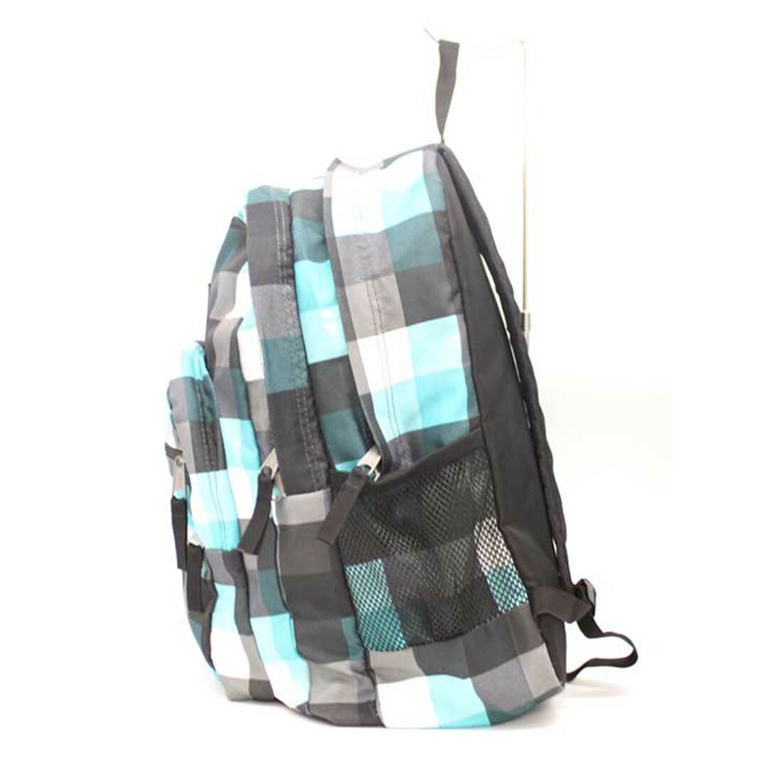 JANSPORT(ジャンスポーツ)の【値下げ】♪JANSPORT/ジャンスポーツ♪リュック/バックパック/チェック/アウトドア/シンプル/カジュアル/オシャレ/BAG/鞄 ブラック×ブルー/黒×青 レディース メンズ 【中古】 春夏秋冬 906032 メンズのバッグ(バッグパック/リュック)の商品写真