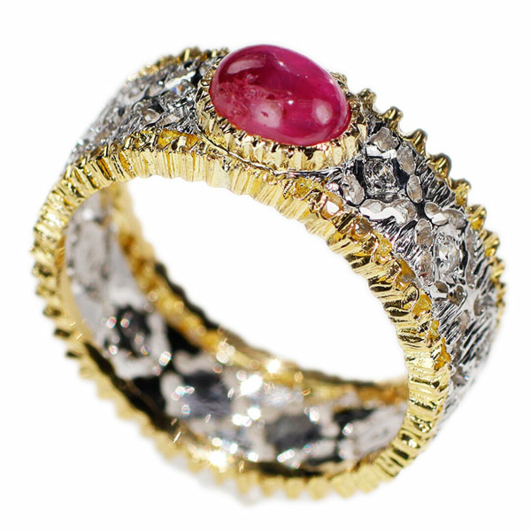 K18YG/WG ルビー ダイヤモンド リング 1.45ct D0.06ct K18YG/WG ルビー ダイヤモンド リング 1.45ct D0.06ct