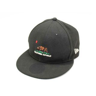 ニューエラー(NEW ERA)の【新入荷】★NEW ERA/ニューエラ★キャップ/カリフォルニアリパブリック/おしゃれ/ロゴ刺繍/カジュアル/帽子/他小物 ブラック/黒 レディース メンズ ユニセックス【中古】春夏秋冬 hat etc 912042(キャップ)