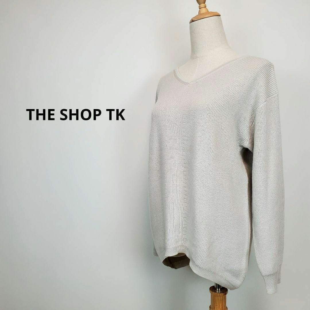 THE SHOP TK(ザショップティーケー)のザショップティーケーTHESHOPTKレディースLグレー長袖アクリルセーター その他のその他(その他)の商品写真