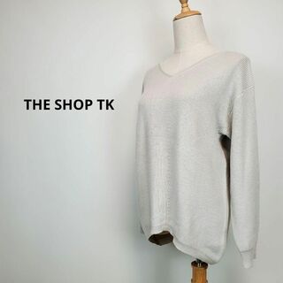 ザショップティーケーTHESHOPTKレディースLグレー長袖アクリルセーター