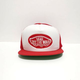 ヴァンズ(VANS)の80s バンズ VANS メッシュ CAP キャップ VINTAGE USA 赤(キャップ)