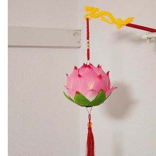 蓮　ランタン　花　提灯　ピンク　桃色　蓮の花　お祭り　コスプレ　小道具　什器(その他)