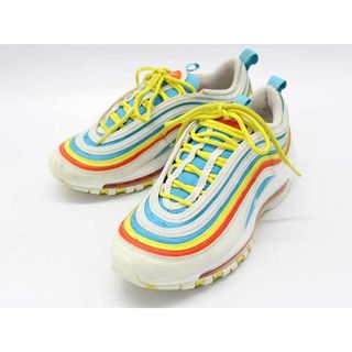 ナイキ(NIKE)の【値下げ】◇NIKE/ナイキ◇AIR MAX 97 GS/エアマックス97GS/CK0052-400/スニーカー/シューズ/スポーツ/靴 ホワイト×マルチカラー レディース 23cm【中古】春夏秋冬 211032(スニーカー)