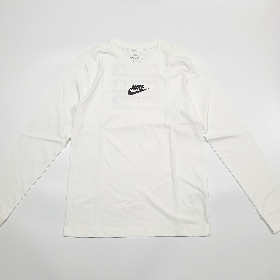 NIKE(ナイキ)の新品 NIKEナイキ バックプリント ロンT CU7391-010 ホワイト メンズのトップス(Tシャツ/カットソー(七分/長袖))の商品写真