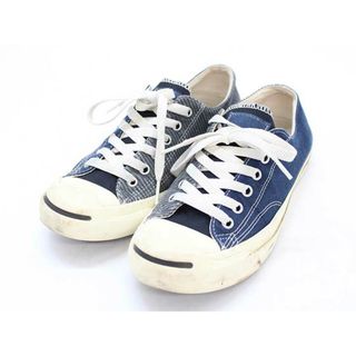 コンバース(CONVERSE)の【値下げ】♪CONVERSE/コンバース♪ジャックパーセルマルチマテリアル/シンプル/カジュアル/オシャレ/シューズ/靴 ネイビー/紺色 レディース 24.5cm 【中古】 春夏秋冬 035032(スニーカー)