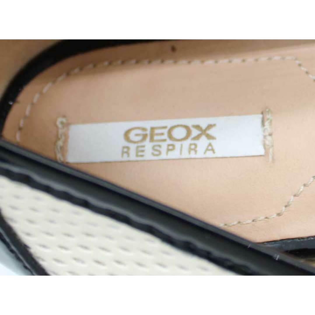 GEOX(ジェオックス)の【春物 新入荷】★GEOX /ジェオックス★切替リボンパンプス/おしゃれ/かわいい/バイカラー/パンプス/シューズ/靴 アイボリー×ブラック/生成×黒 レディース【中古】春夏 612042 レディースの靴/シューズ(その他)の商品写真