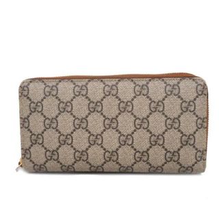 グッチ(Gucci)の【4gb1442】グッチ 長財布/GGスプリーム/410102 2149/PVC/レザー/ブラウン/ゴールド金具 【中古】 メンズ/レディース/ユニセックス(財布)