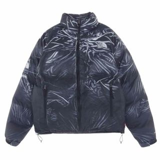 Supreme - Supreme シュプリーム ダウンジャケット 23SS ND02300I  THE NORTH FACE ノースフェイス Trompe Loeil Printed Nuptse Jacket ヌプシ ダウン ジャケット ブラック系 M【中古】