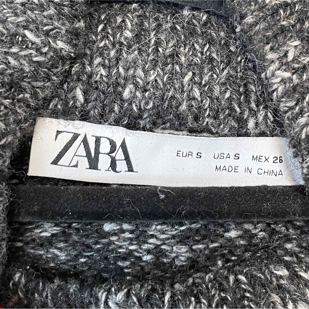 ZARA(ザラ)の【極美品】ザラ ウール ロング メランジニット ハイネック ニットワンピ レディースのワンピース(ロングワンピース/マキシワンピース)の商品写真