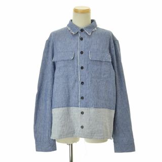 エムエスジイエム(MSGM)の【MSGM】切替 ドッキングデニム長袖シャツ(シャツ)