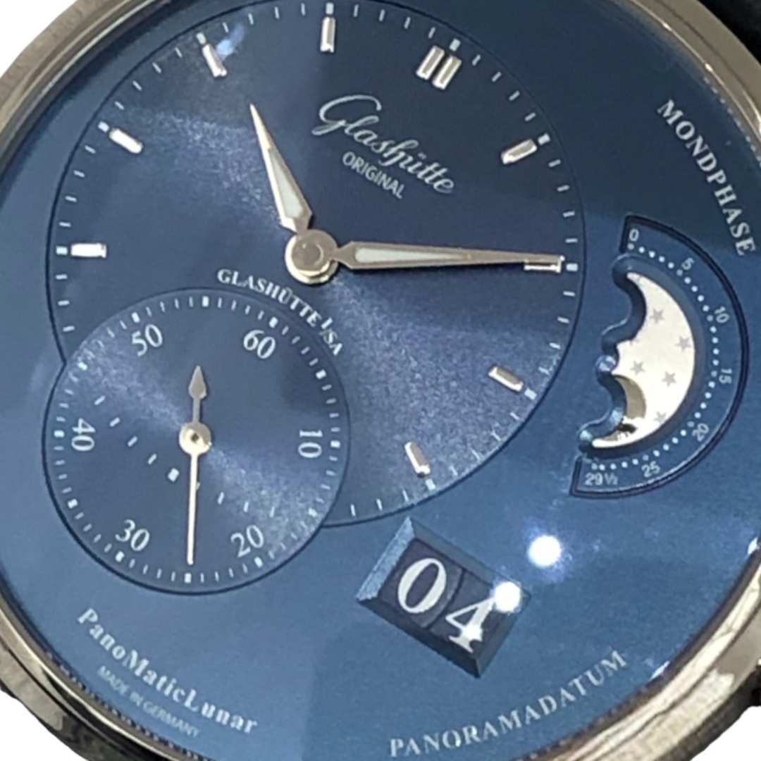Glashutte Original(グラスヒュッテオリジナル)の　グラスフュッテ・オリジナル GLASHUTTE ORIGINAL パノマティックルナ 1-90-02-46-32-55 ブルー ステンレススチール SS メンズ 腕時計 メンズの時計(その他)の商品写真