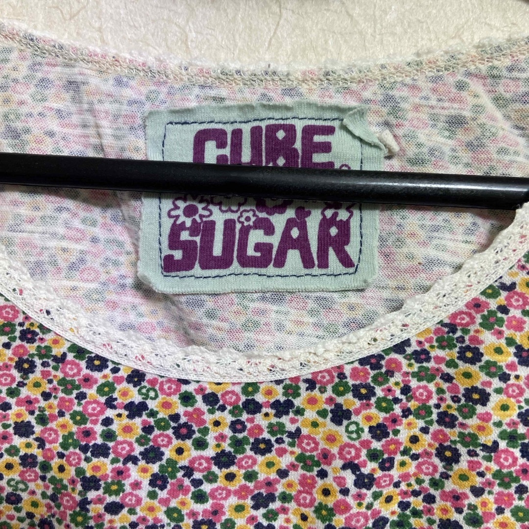 CUBE SUGAR(キューブシュガー)のCUBE SUGAR 綿 100% トップス カットソー tシャツ インナー レディースのトップス(Tシャツ(長袖/七分))の商品写真