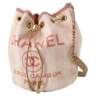 シャネル(CHANEL)のシャネル ショルダーバッグ ココマーク ドーヴィル 巾着 A57536 CHANEL バッグ ストライプ(ショルダーバッグ)