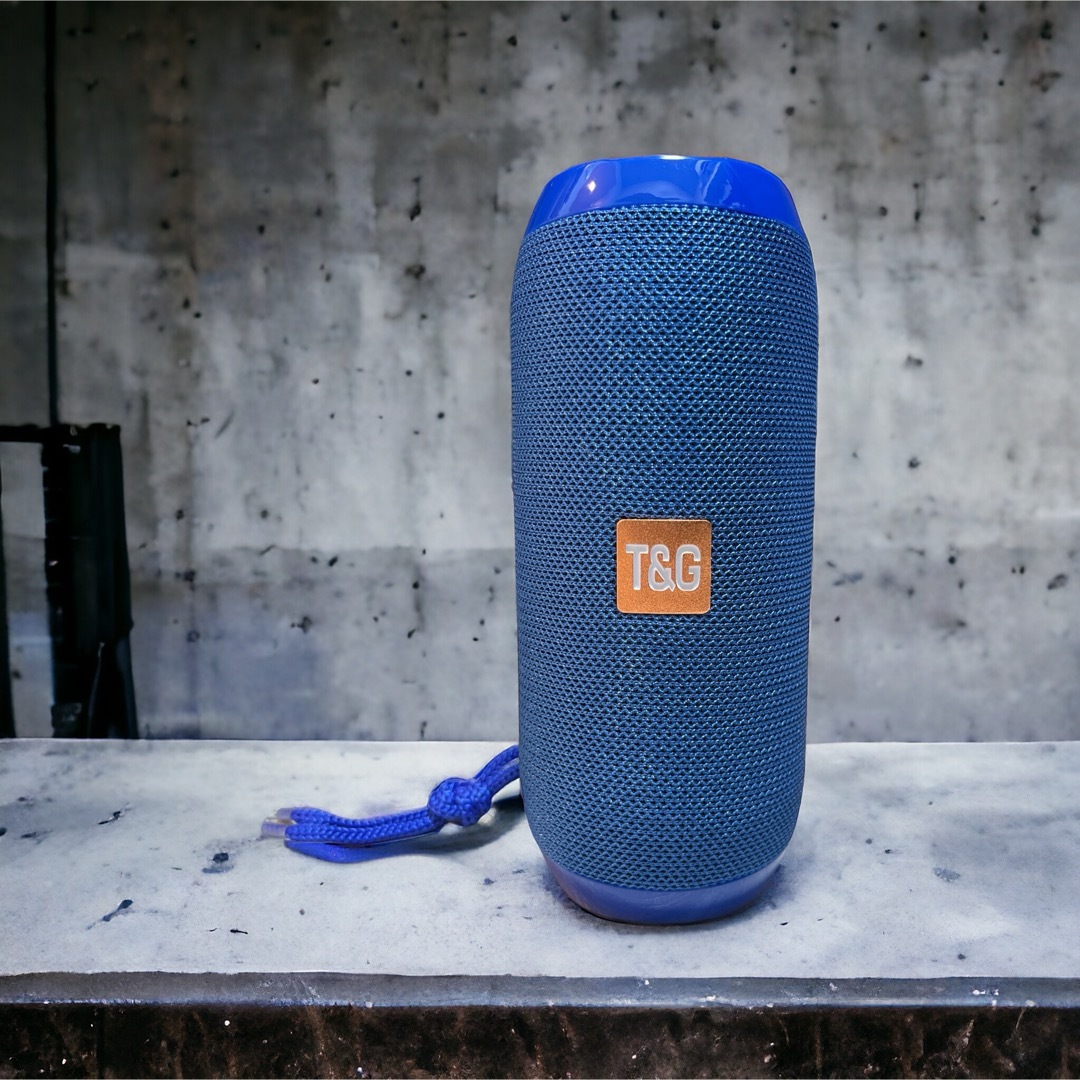 新品未使用】Bluetoothスピーカー ブルー 青 防水 重低音 高音質の通販