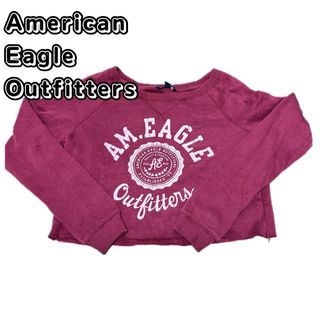 アメリカンイーグル(American Eagle)のアメリカンイーグルアウトフィッターズ　トレーナー　スウェット　XS レッド(トレーナー/スウェット)