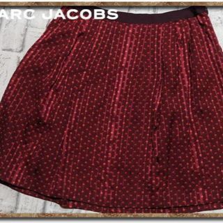 MARC BY MARC JACOBS - マークバイマークジェイコブス　水玉シルクスカート　赤