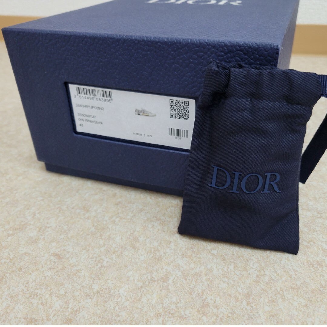 モール割引 Dior/現行モデル/ロートップスニーカー白/サイズ43/28センチ/替えヒモ有