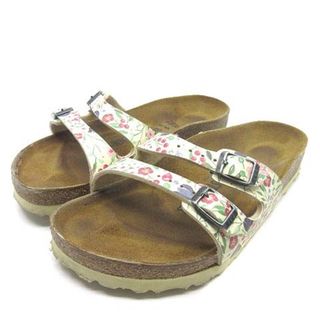 ビルケンシュトック(BIRKENSTOCK)のビルケンシュトック イビザ サンダル フラワー 花柄 ホワイト 24.5cm(サンダル)