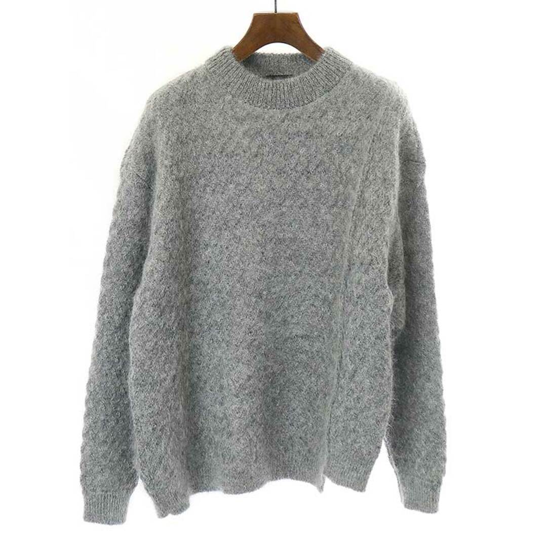 UNUSED(アンユーズド)のUNUSED アンユーズド 22AW 7G mohair pull over knit モヘアニットセーター US2270 グレー 3 メンズのトップス(ニット/セーター)の商品写真