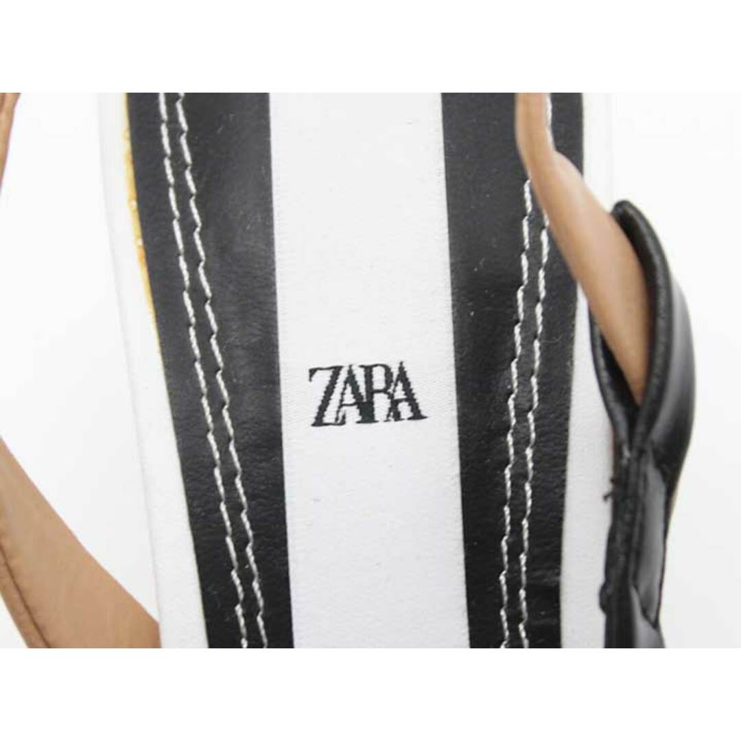 ZARA(ザラ)の◇ZARA/ザラ◇バックストラップフラットパンプス/サンダル/バイカラー/シューズ/靴 ベージュ×ブラック レディース 37【中古】春夏 024032 レディースの靴/シューズ(サンダル)の商品写真