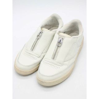 リーボック(Reebok)の【値下げ】♪Reebok/リーボック♪ジップスリッポン/スニーカー/シューズ/靴 アイボリー レディース 25.5cm【中古】春夏秋冬 910132(スリッポン/モカシン)